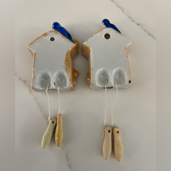 Pair of Vintage Bird Cuckoo Clock Wall Pocket Japan - Picture 4 of 6